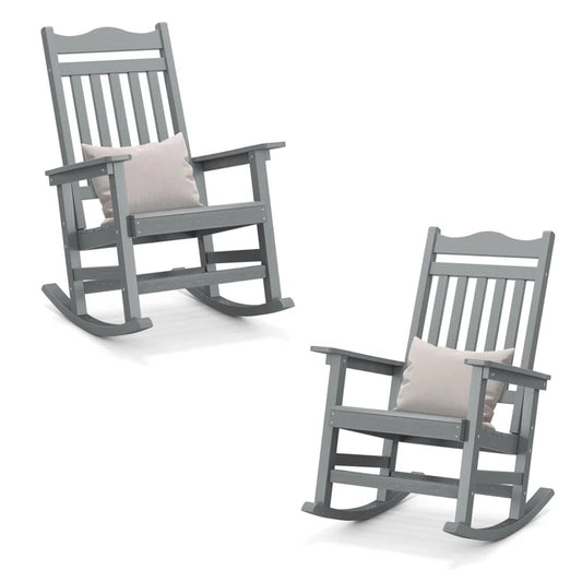 Leiser Plastic Rocking Adirondack Chair Set